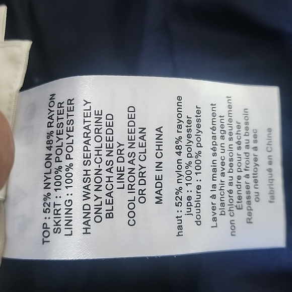 David's Bridal Navy Blue Halter Style Dress - Picture 3 of 9